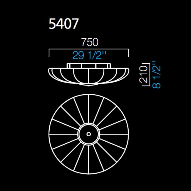 Потолочный светильник Barovier&Toso Royal 5407/GR