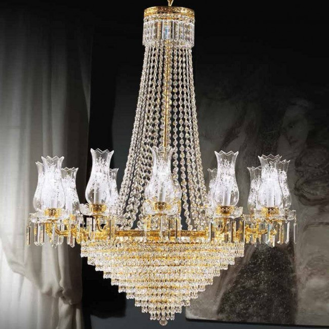 Люстра Beby Group Empire 1550/12+12 Light gold CUT CRYSTAL