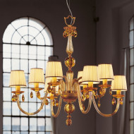 Люстра Italamp 440/4+4 Amber / OA / Beige shade