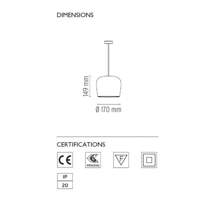 Подвесной светильник Flos AIM Small Fix Anodized brown F0098026