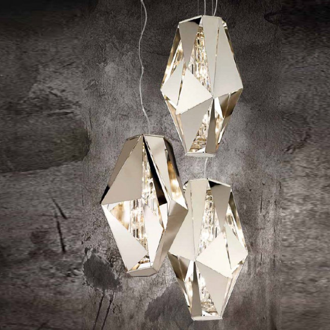 Подвесной светильник IDL Crystal Rock 476/4 Pure Steel Подвесной светильник IDL Crystal Rock 476/4 Pure Steel