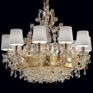 Люстра Masiero Maria Teresa VE 923/13 MT CUT CRYSTAL COT/12/WH gold