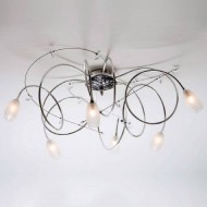 Потолочная люстра Masca Kikka 1850/6PL Argento brunito / Glass 559 Потолочная люстра Masca Kikka 1850/6PL Argento brunito / Glass 559