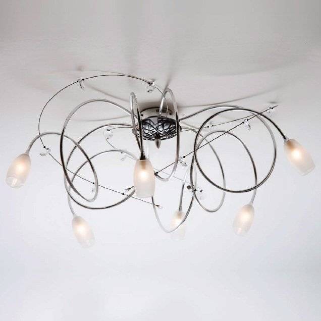 Потолочная люстра Masca Kikka 1850/6PL Argento brunito / Glass 559 Потолочная люстра Masca Kikka 1850/6PL Argento brunito / Glass 559