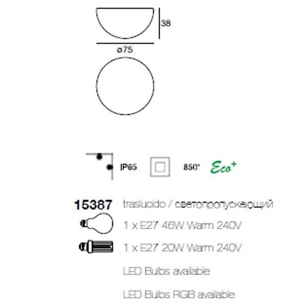 Уличный настенно-потолочный светильник Linea Light Ohps! 15387 Уличный настенно-потолочный светильник Linea Light Ohps! 15387