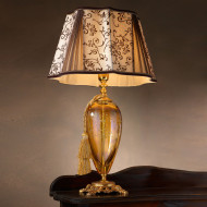 Настольная лампа Euroluce Lady LG1 gold Amber Настольная лампа Euroluce Lady LG1 gold Amber