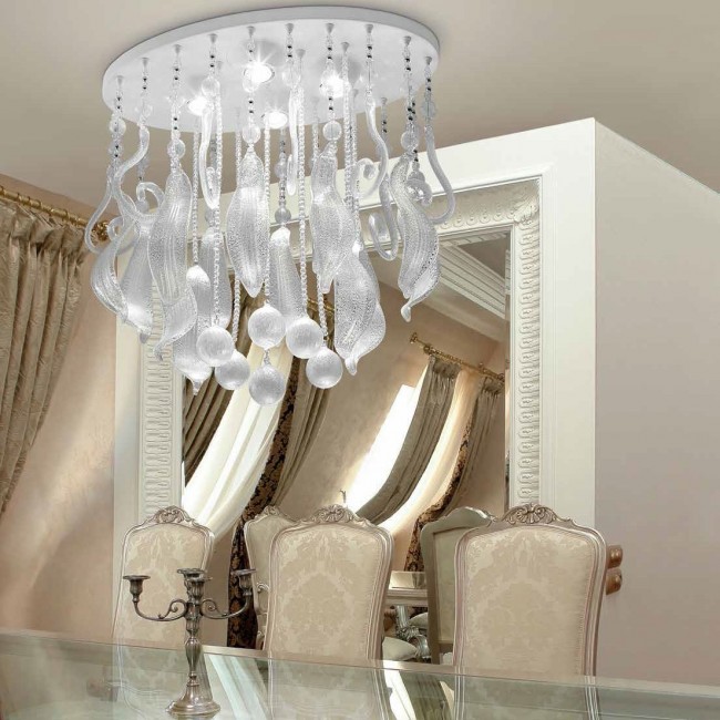 Потолочный светильник MURANOdue Gallery Elysee PL 60 Argento 0000402 Потолочный светильник MURANOdue Gallery Elysee PL 60 Argento 0000402