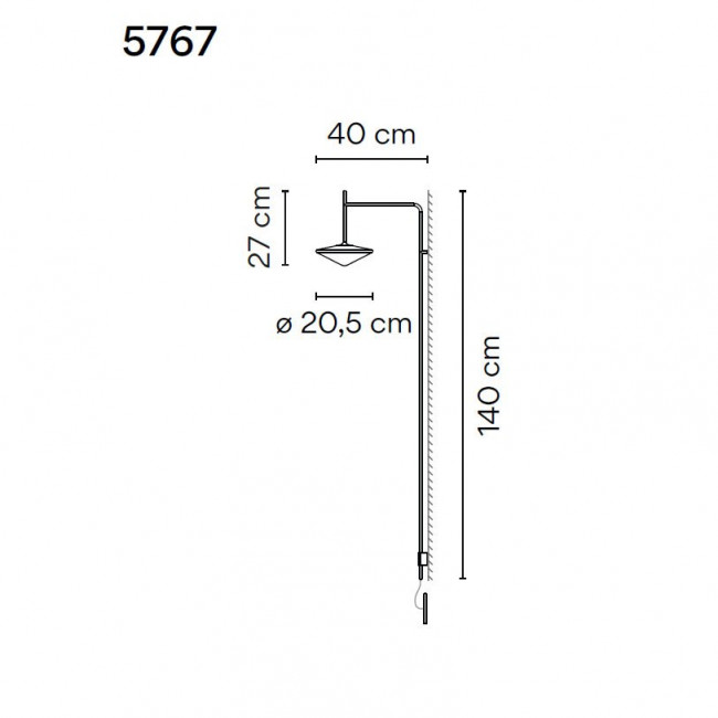 Бра Vibia Tempo 5767 18 /1B