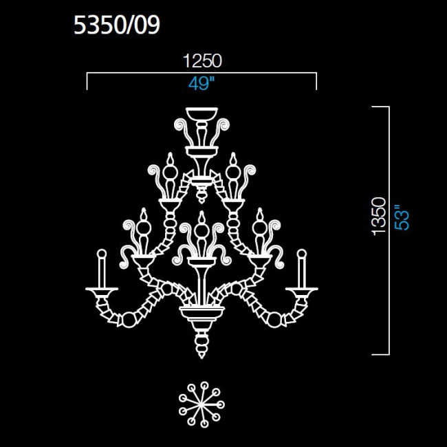 Люстра Barovier&Toso Taif 5350/09/LQ