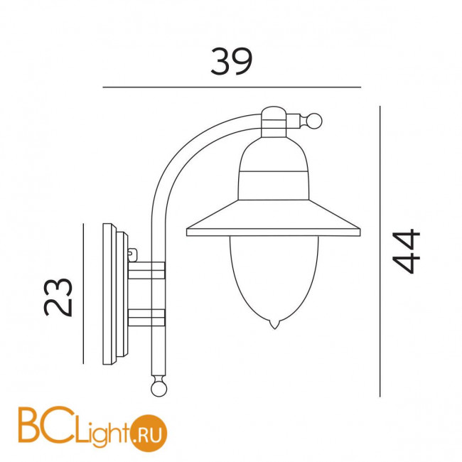 Уличный настенный светильник Norlys Como 370B