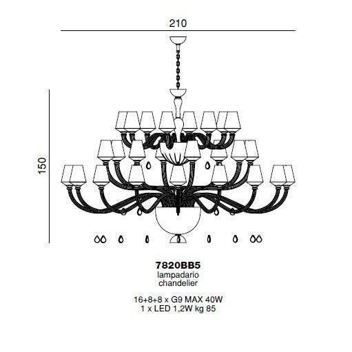 Люстра Beby Group Pure 7820BB5 Rose Rosa Cipria Black White Rose Люстра Beby Group Pure 7820BB5 Rose Rosa Cipria Black White Rose