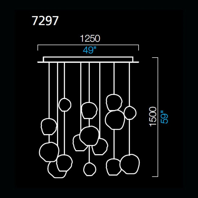 Подвесной светильник Barovier&Toso Hanami 7297/AQ Подвесной светильник Barovier&Toso Hanami 7297/AQ
