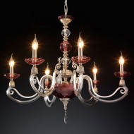 Люстра Euroluce Lyra L6 Silver Antique rose Люстра Euroluce Lyra L6 Silver Antique rose