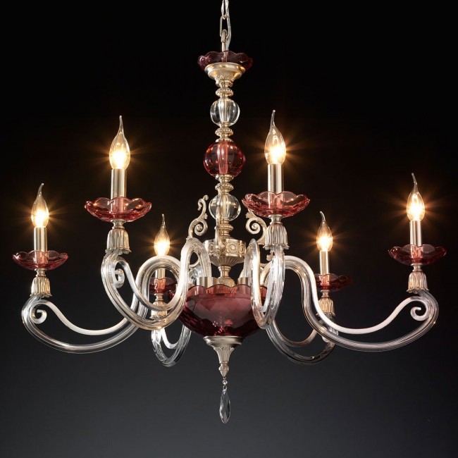 Люстра Euroluce Lyra L6 Silver Antique rose Люстра Euroluce Lyra L6 Silver Antique rose