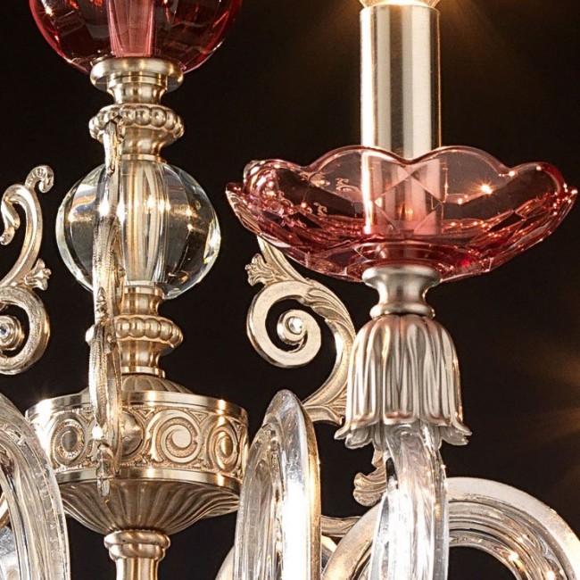 Люстра Euroluce Lyra L6 Silver Antique rose Люстра Euroluce Lyra L6 Silver Antique rose