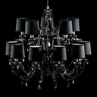 Люстра Italamp 445/10+5 Black / CDF / Sw Jet / Black shades