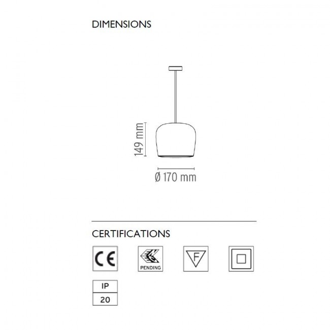 Подвесной светильник Flos AIM Small Fix Black F0098030