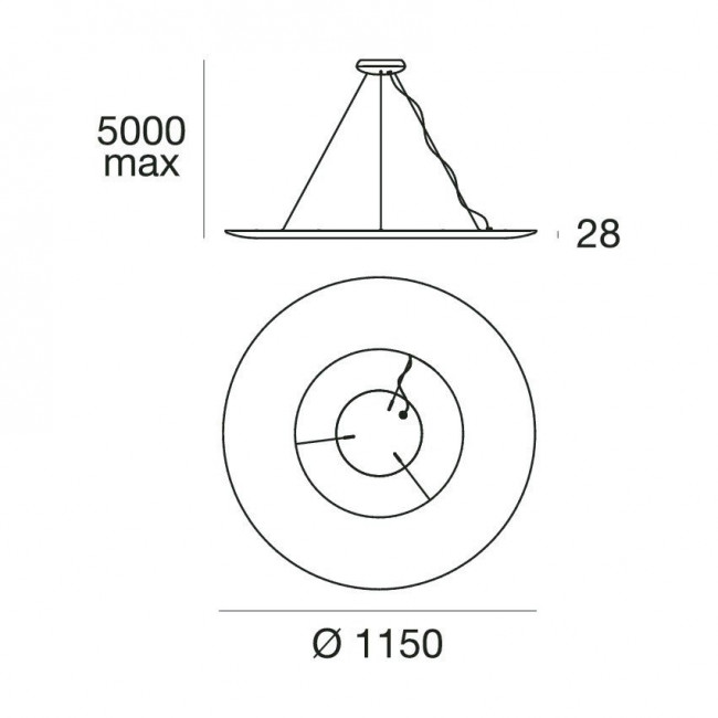 Подвесной светильник Linea Light Kyklos 8483