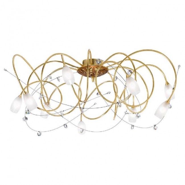 Потолочная люстра Masca Kikka 1850/9PL Oro brunito / Glass 559 Потолочная люстра Masca Kikka 1850/9PL Oro brunito / Glass 559