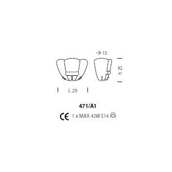 Бра Sylcom Tribuno 471/A1 CR