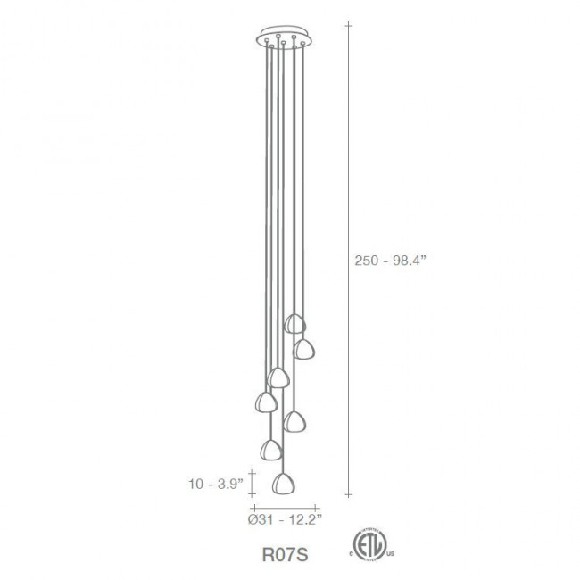 Подвесной светильник Terzani Mizu R07S E8 A4 Подвесной светильник Terzani Mizu R07S E8 A4