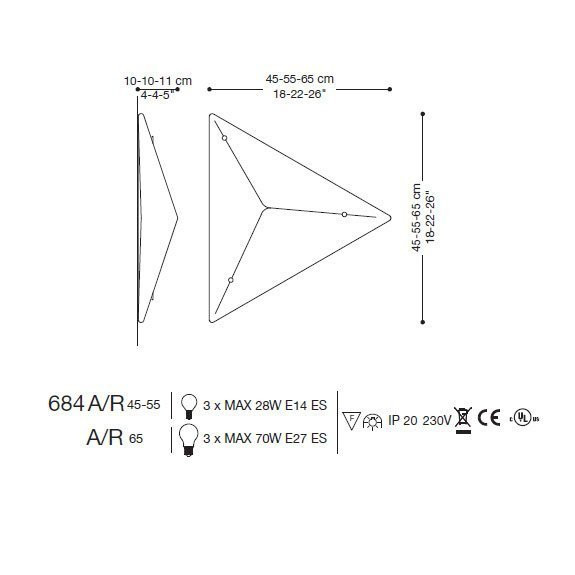 Настенный светильник La Murrina 684 - A 55 HD-3L Настенный светильник La Murrina 684 - A 55 HD-3L