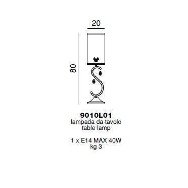 Настольная лампа Beby Group Princess 9010L01 Light gold 624 SW Bronze Shade