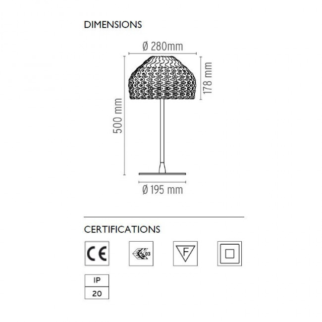 Настольная лампа Flos Tatou White F7761009