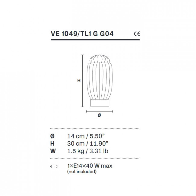 Настольный светильник Masiero Table lamps VE 1049 TL1 G G04