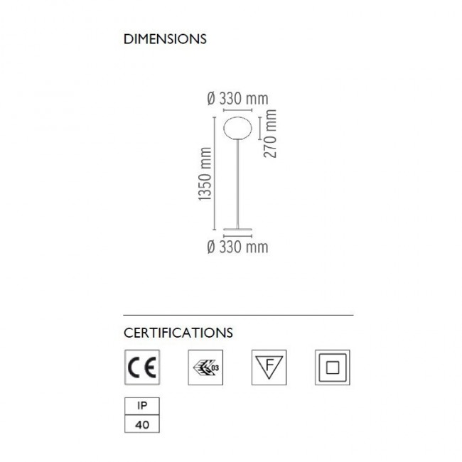 Торшер Flos Glo-Ball F1 F3031020 Торшер Flos Glo-Ball F1 F3031020