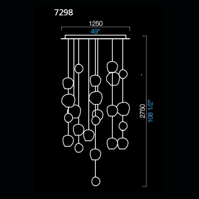 Подвесной светильник Barovier&Toso Hanami 7298/CC