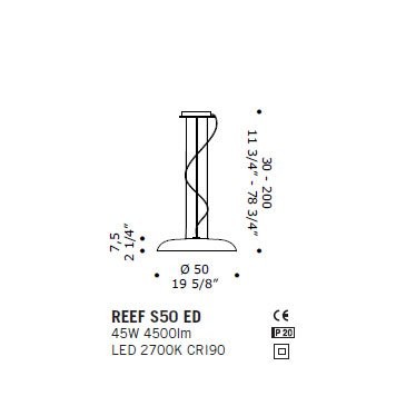 Подвесной светильник De Majo REEF S50 ED 0REEF0S50 Подвесной светильник De Majo REEF S50 ED 0REEF0S50