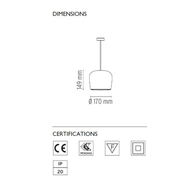 Подвесной светильник Flos AIM Small Fix White F0098009