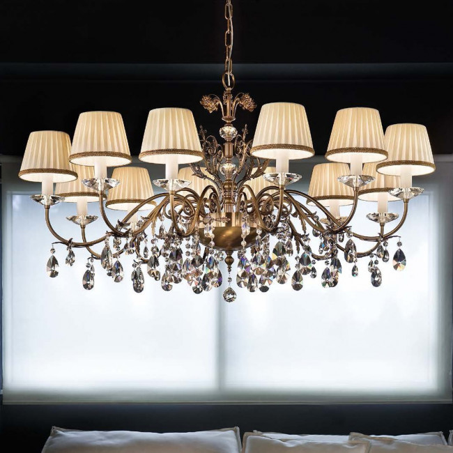 Люстра Masiero Primadonna 12 G01 / PON/16/IV Cut crystal