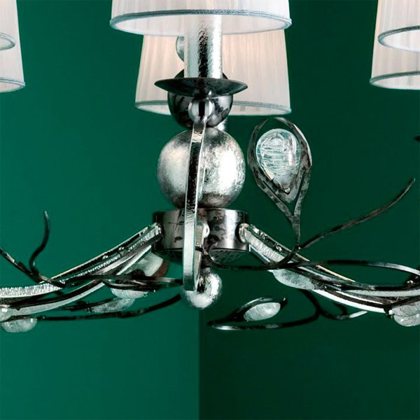 Люстра MM Lampadari Pavone 6920/8 Ovale V2556 With White Organza