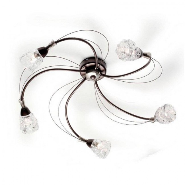 Потолочная люстра Masca Luna 1865/5PL Moka nichel / Glass 576 Потолочная люстра Masca Luna 1865/5PL Moka nichel / Glass 576