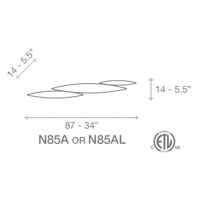 Настенный светильник Terzani I Lucci Argentati N85A M2 C8 LB