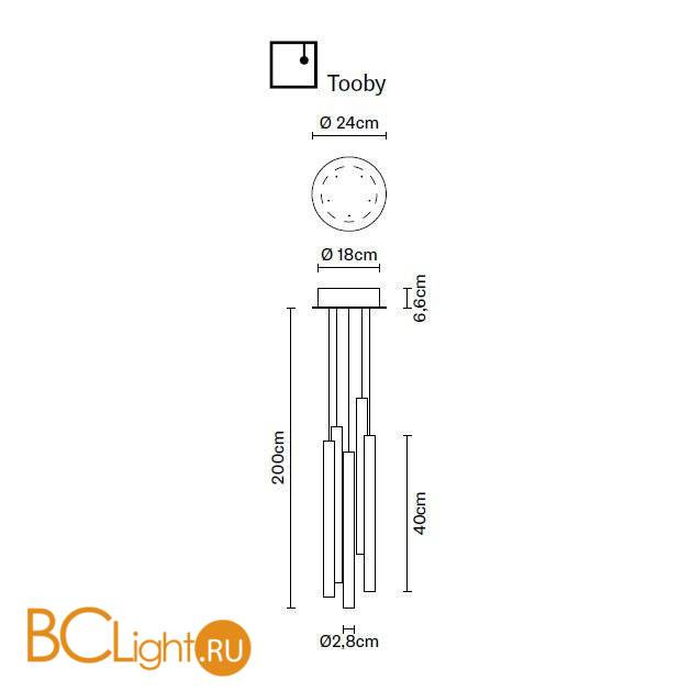 Подвесной светильник Fabbian Tooby F32 A02 00 Подвесной светильник Fabbian Tooby F32 A02 00