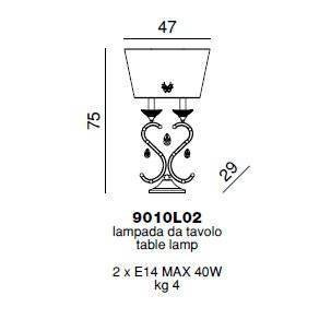 Настольная лампа Beby Group Princess 9010L02 Light gold 624 SW Golden Teak Настольная лампа Beby Group Princess 9010L02 Light gold 624 SW Golden Teak