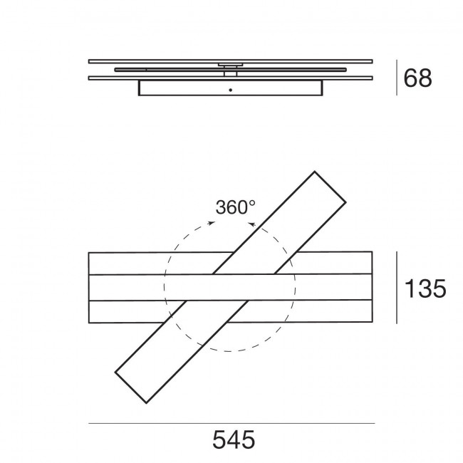 Потолочный светильник Linea Light Eclips 8153