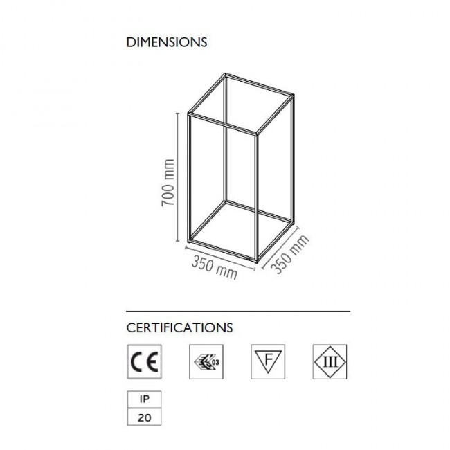 Напольный светильник Flos Ipnos Outdoor Black anodized F3150030