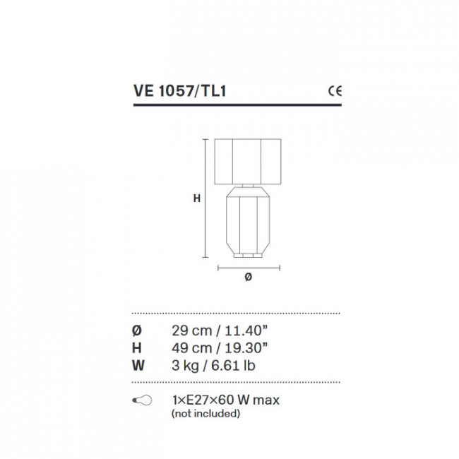 Настольная лампа Masiero Table lamps VE 1057 TL1