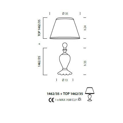 Настольная лампа Sylcom Scrigno 1462/35 D ORO + TOP 1462/35 ORO Настольная лампа Sylcom Scrigno 1462/35 D ORO + TOP 1462/35 ORO