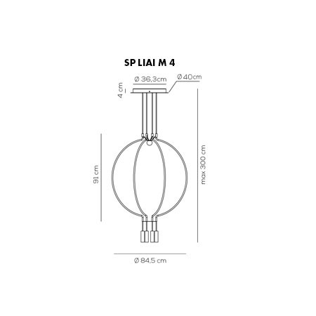 Подвесной светильник Axo Light Liaison SP LIAI M 4 OO NE LED Подвесной светильник Axo Light Liaison SP LIAI M 4 OO NE LED
