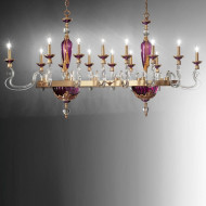 Люстра Euroluce Barocco Axis 14 gold Amethyst Люстра Euroluce Barocco Axis 14 gold Amethyst