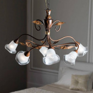 Люстра Masca Florentia 1814/6 Mogano oro / Glass 413 Люстра Masca Florentia 1814/6 Mogano oro / Glass 413