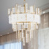 Подвесной светильник IDL Crystalline 493/10 light gold / white glass Подвесной светильник IDL Crystalline 493/10 light gold / white glass