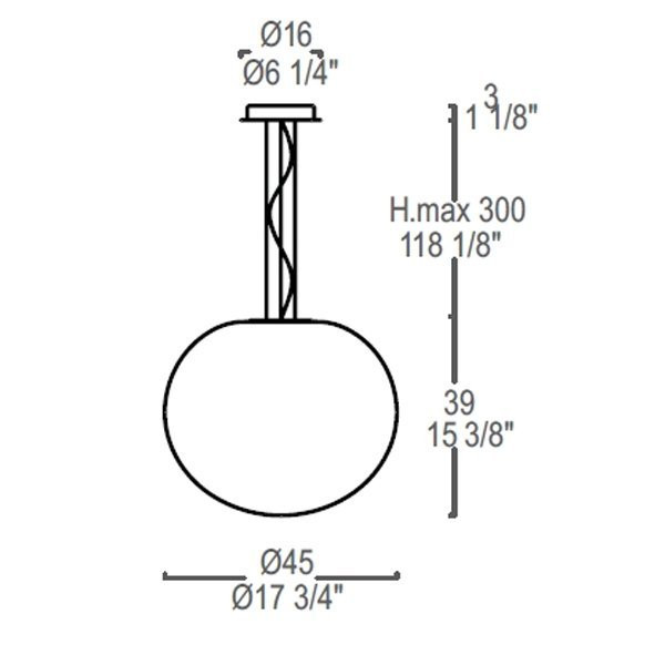 Подвесной светильник Leucos SPHERA S/45 0003613