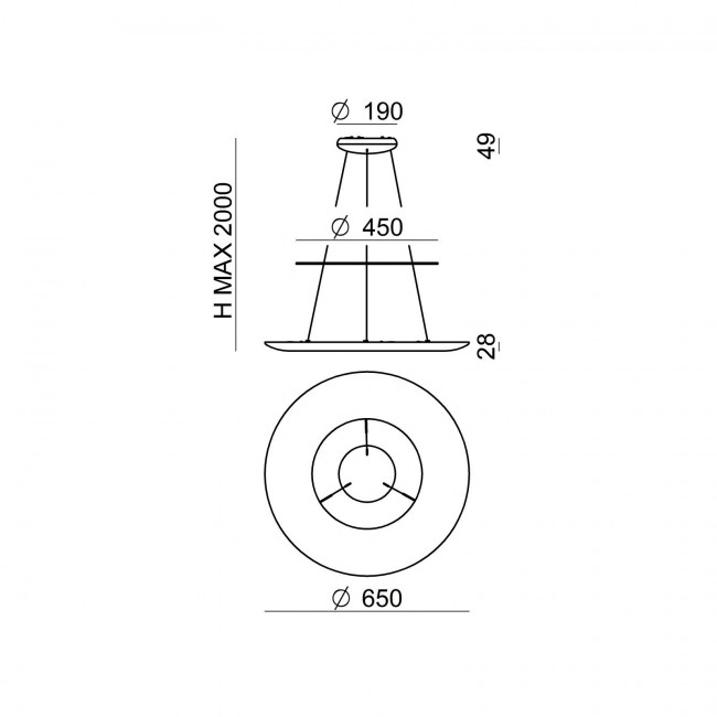 Подвесной светильник Linea Light Kyklos 8486