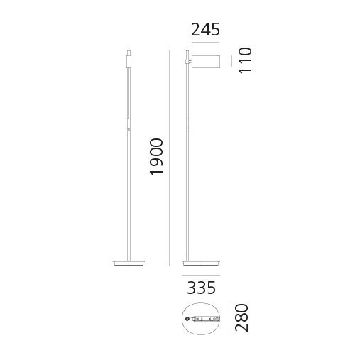 Напольный светильник Artemide Two Flags DEG8100C10L Напольный светильник Artemide Two Flags DEG8100C10L